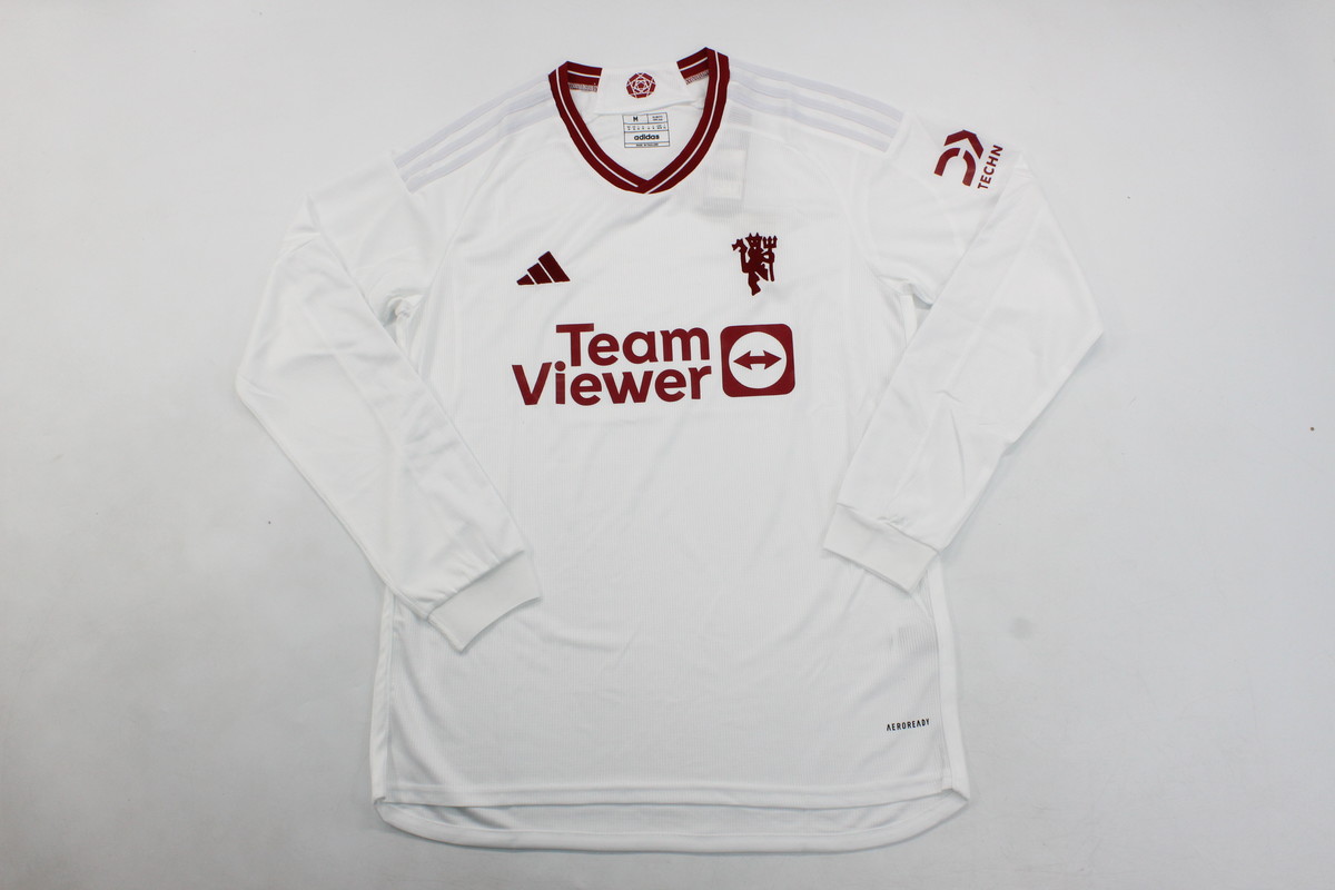 AAA Quality Manchester Utd 23/24 Third White Long Jersey